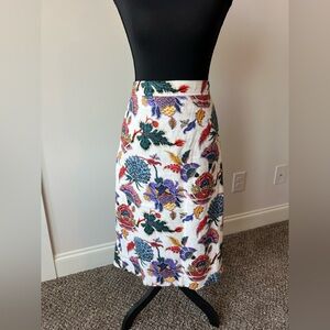 J Crew REIMAGINED| New Paisley Floral Trumpet Skirt Colorful Size 14